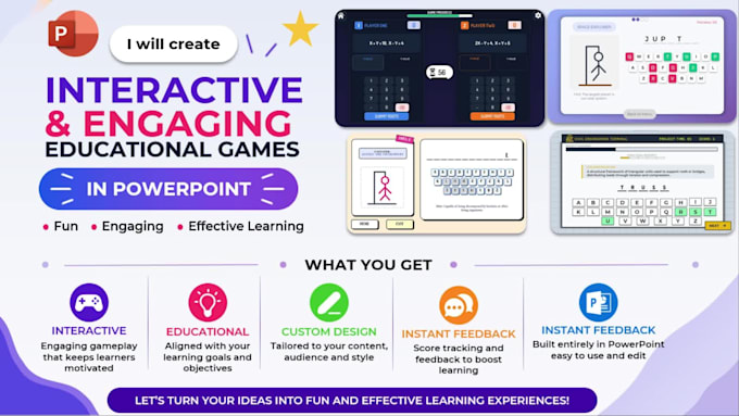 create interactive and engaging educational games in powerpoint