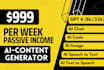 build passive income ai content generator website
