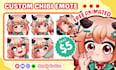 make emotes, chibi emotes, animated emotes, vtuber for stream