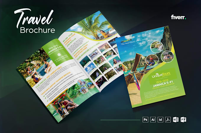 do travel brochure design or trip itinerary