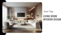 do living room interior design and 3d rendering