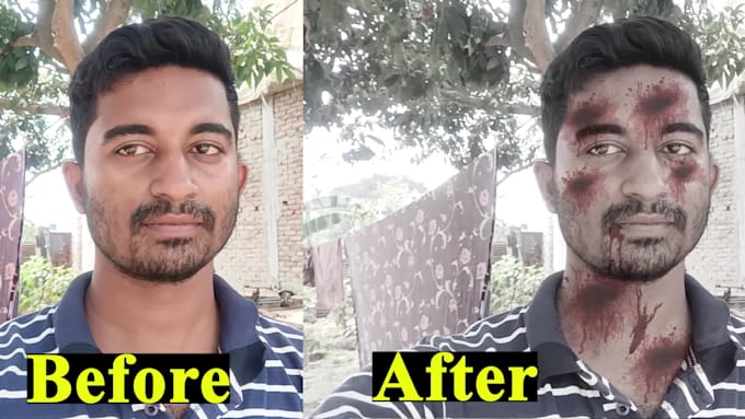 vfx video editing work face skin,replacement, logo remove