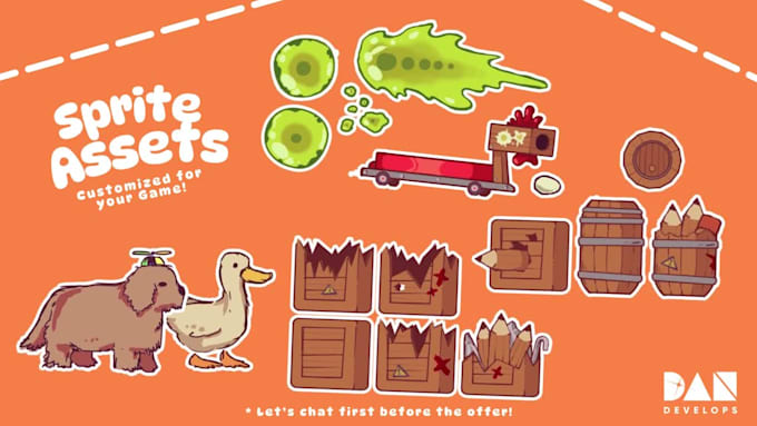 create customized 2d sprite and art assets for your game