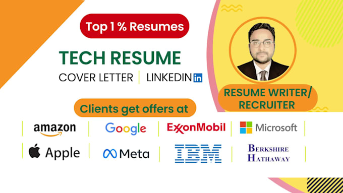 review your tech and engineering resume, build and update CV writing
