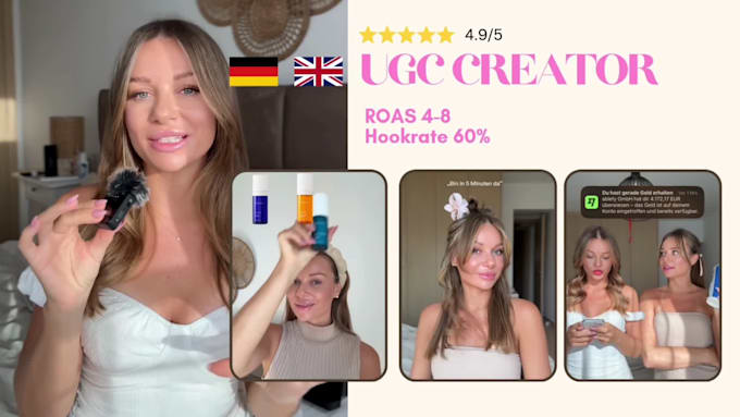 create high performing ads as your female german ugc creator