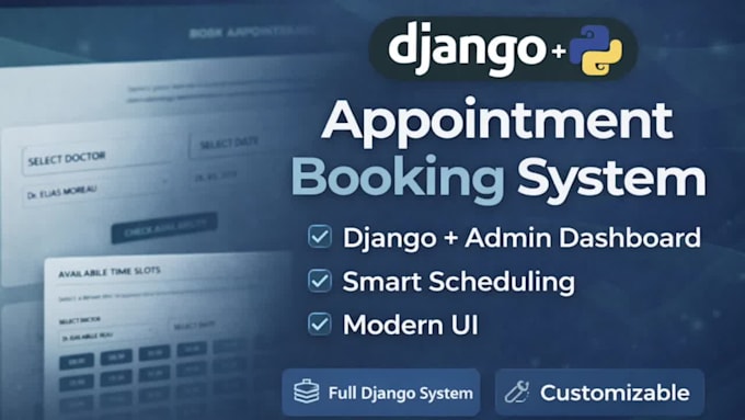 build a complete booking system with django and dashboard