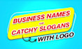 create iconic business names and catchy slogans with logo