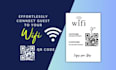create a wifi sign with qr code for business or personal use