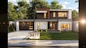 design house exterior model, 3d rendering, walkthrough