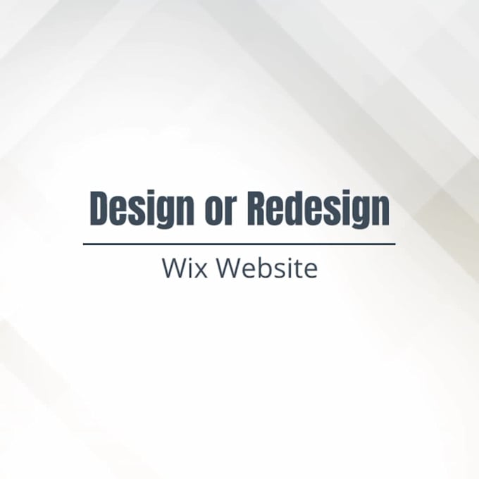 design or redesign wix website