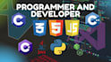 do html css js cpp c python django node and java projects
