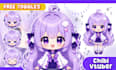 create cute chibi vtuber model and live2d rig for vtube studio