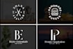 create textbased initial letters monogram font wordmark logo