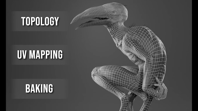make your character game ready, sculpt, retopologize, uv map, bake, optimize