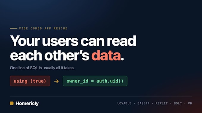 fix, secure, ship lovable, replit, bolt, base44, and ai apps