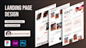 make web UI and landing page design with figma
