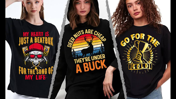 do custom graphic t shirt design and typography t shirts