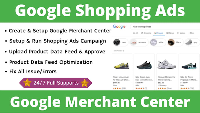 setup google shopping ads, feed and merchant center