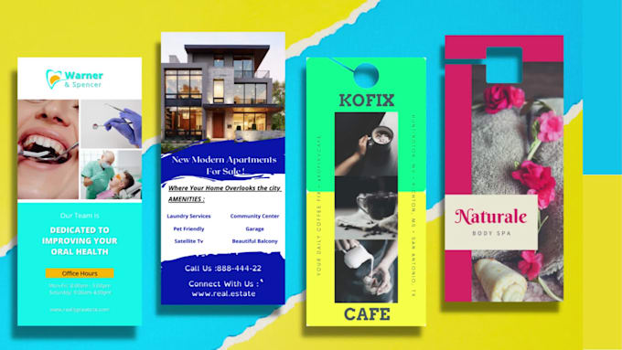 design professional rack card , door hanger or dl flyer