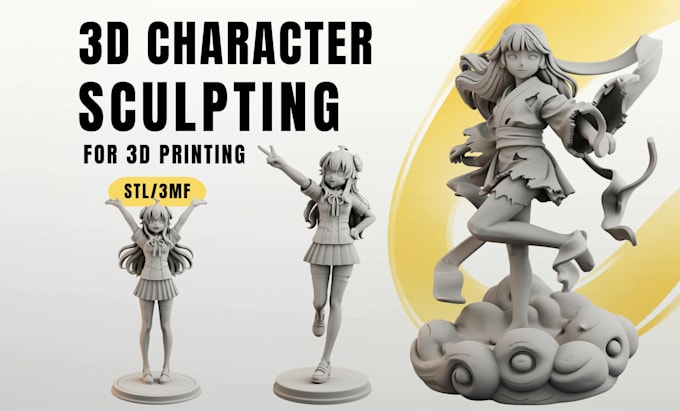 sculpt high quality 3d models, toy, figure and statues for 3d printing rendering