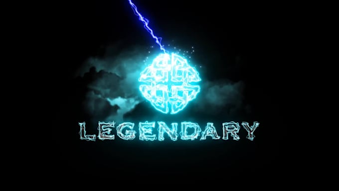 make thunder and lightning logo reveal intro
