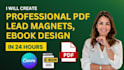 create professional ebooks, PDF lead magnets