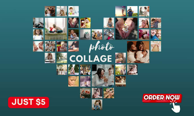 make unique photo collage for anniversary, birthday gift