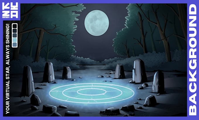 draw background art illustration for anime vtuber stream