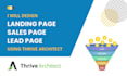 design landing page or sales page or lead page using thrive architect
