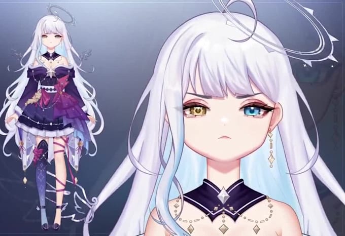 design live2d vtuber model 2d vtuber rigging and vtuber character vtuber commiss