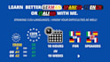 help you to learn german, spanish, french or italian, for a1, a2 or b1 level