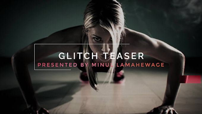 create this cinematic intro trailer video glitch theme