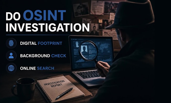 do osint investigation, audit digital footprint background check, online search