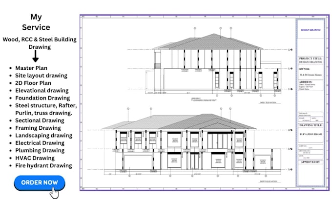draw house plans, floor plans by autocad