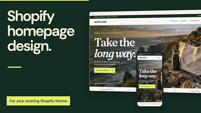 design or redesign your shopify homepage