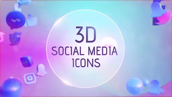 design 3d social media icon for you youtube channel