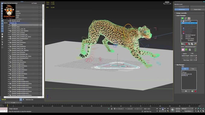 Do 3d animal model, animal rigging, 3d animal animation, animated tiger ...