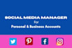 manage your social media accounts and create content
