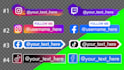 social media lower thirds with your text