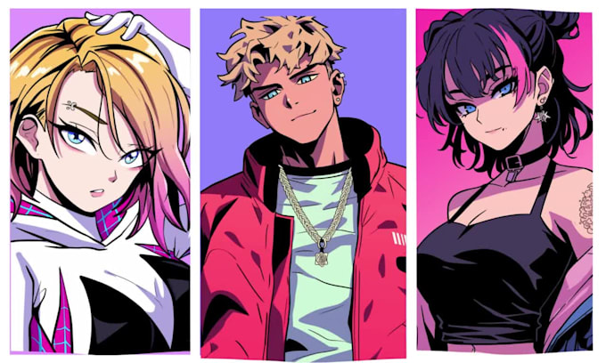 draw vintage retro anime character for pfp, fanart, and oc