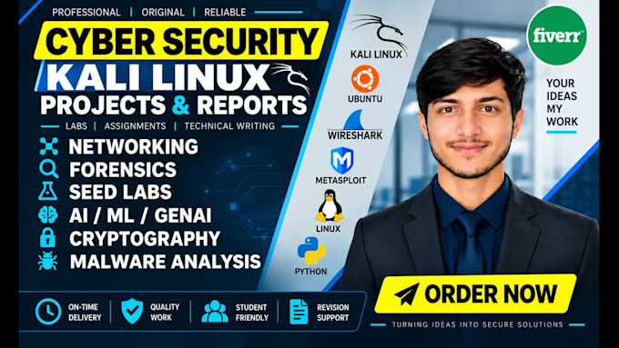do cyber security and kali linux projects and technical writing
