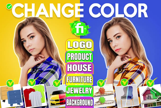 change color photo, logo, product, house recolor correction