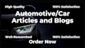 write automotive and car articles and blog posts