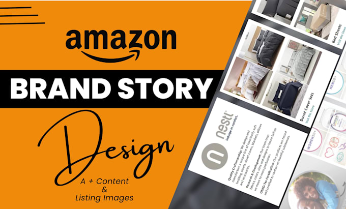 design brand story, amazon a plus and amazon storefront