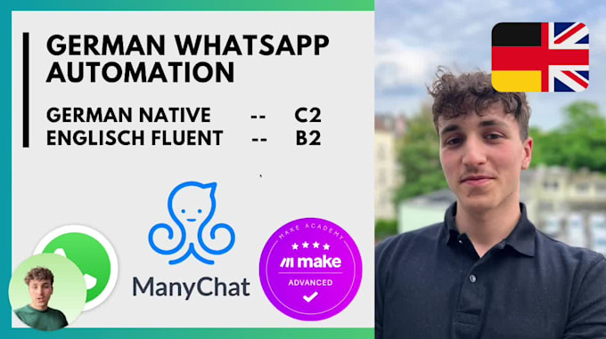 build advanced whatsapp chatbots with manychat and ai as a german