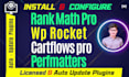 setup or fix wp rocket, rank math pro, cartflows pro and perfmatters
