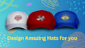 do customize cap hat design with mockup in 24 hours