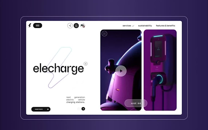 design mobile app ui ux design with dashboard, prototype and landing page design