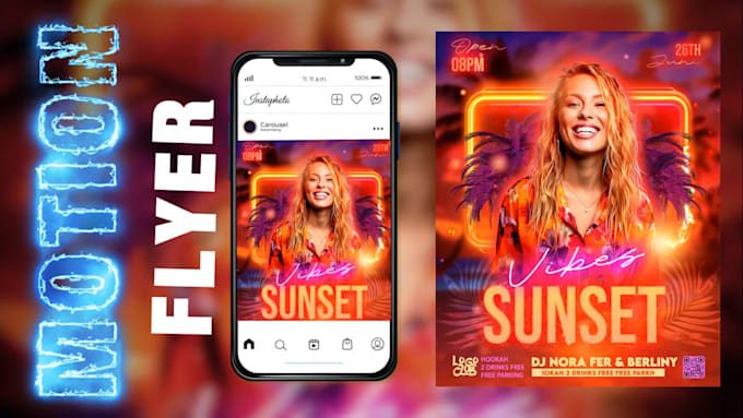 make animated motion flyer or motion posters for events