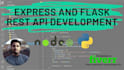 develop rest api using node js express js and flask python